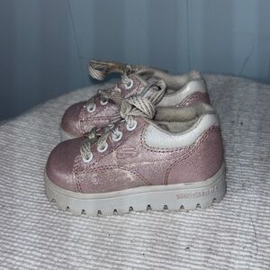 Vintage Kids Skechers Jammers Chunky Y2K White Sparkle US 5 Platform Sneakers
